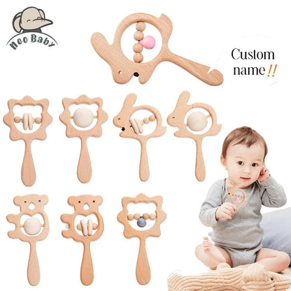 Wooden rattle toys